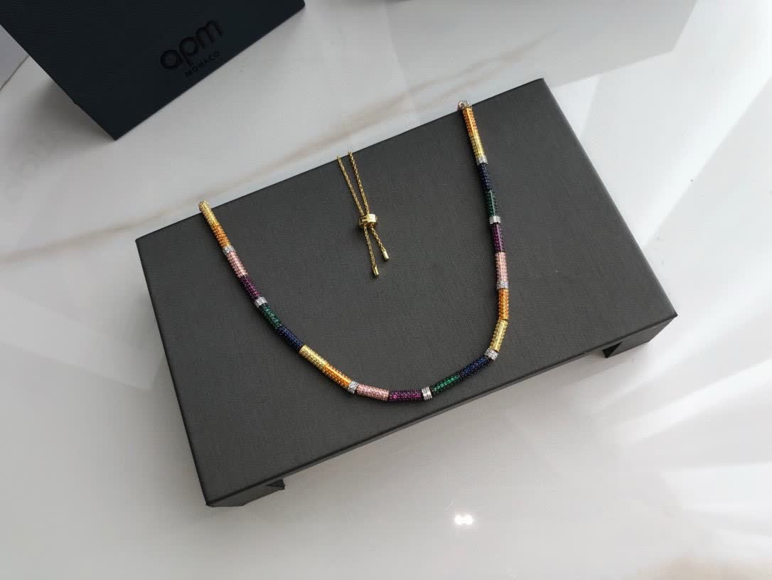 APM Monaco Colorful Beaded Necklace
